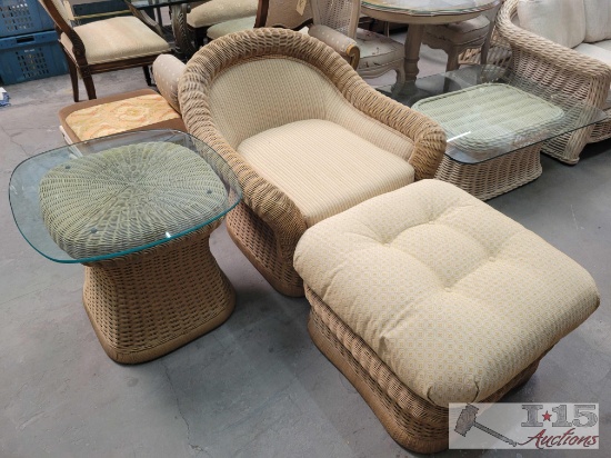 3Pcs Wicker Furniture Set