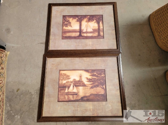2Pcs Framed Artwork