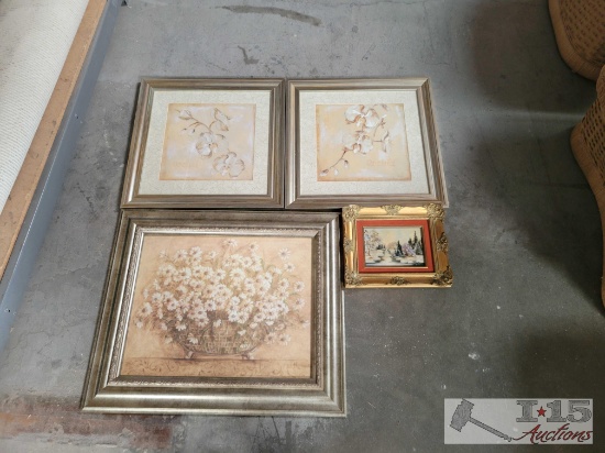 4Pcs Framed Artwork