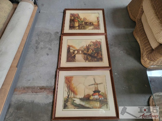3Pcs Framed Artwork