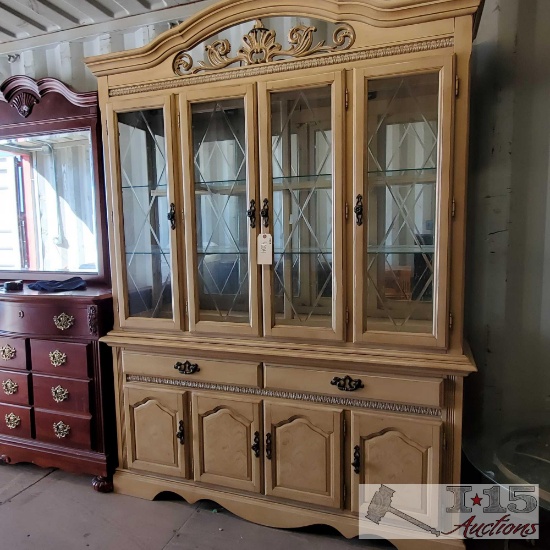 Fairmont Designs China hutch with glass shelves