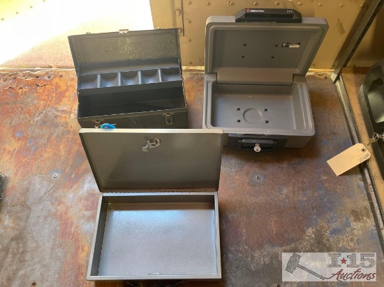 (1) Tool Box and (2) Lockable Boxes