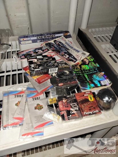 Collection of NASCAR Stickers, Pins & Cards