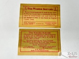 (2) Wooden Nickels