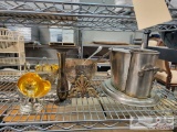 Silver Plated Dishware and Wine Chiller