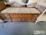 1970s Traditional Lane Cedar Chest With Cushion Top