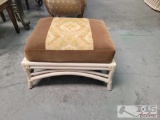 Bent Rattan Ottoman Footstool