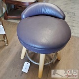 Purple round stool