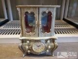 Music Jewelry Box with Clock