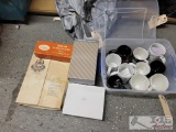 Coffe Mugs, Stainless Steel Silverware, Avon Convertible Hurricane Lamp