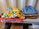 3 Pants, Quilt, and Nascar Cushion