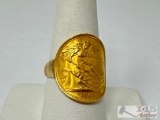 10k Band with Gold Coin, 10g