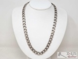 Sterling Silver Chain Necklace, 92g