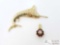 (2) 14k Gold Pendants, 9g