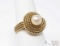 14k Gold Pearl Ring, 6.1g
