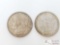 (2) 1883 Morgan Silver Dollars
