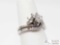 14k Gold Wedding Ring Set With Diamonds, 4.1g
