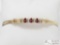 10k Gold Cuff Bracelet with Rubies and Diamonds, 5.5g