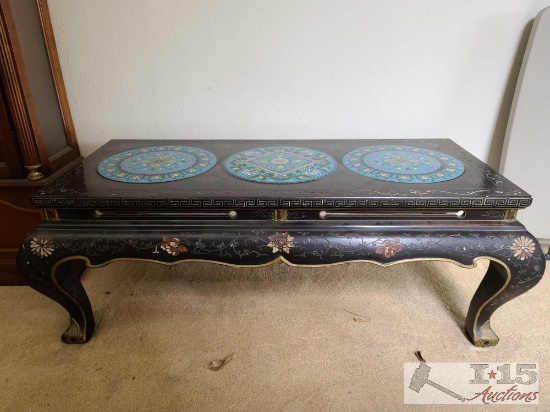 Carved Wood Coffee Table
