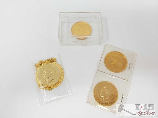 3 Goldwater Freedom Dollars, 1 Goldwater Freedom Dollar Necklace