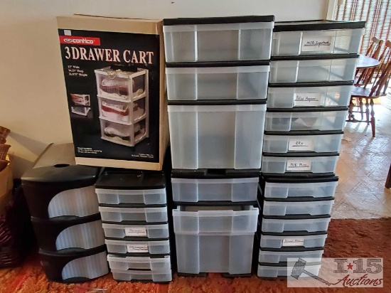 7 Empty Plastic Storage Units