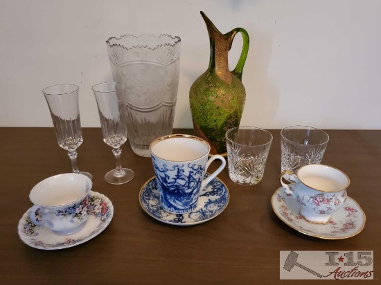 Glass Vase, Champagne Glasses, Pitcher and More