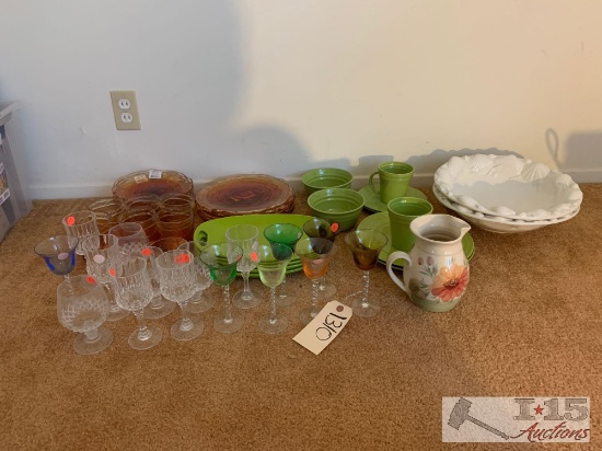 Glasses, Plastic, and China
