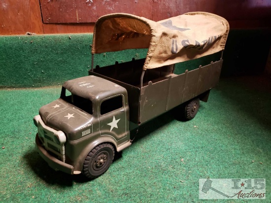 Vintage Marx Lumar US Army Truck with Canvas Top