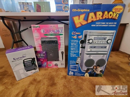 3 Brand New In Box Karaoke Machines
