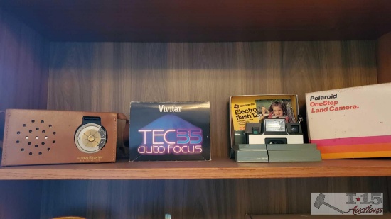 Vintage Polaroid Cameras, Vivitar Tec35 Camera and More