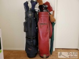 2 Golf Bags, Taylor Made, Cougar Golf Clubs