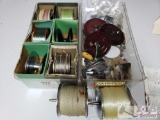 6 Spools for Penn 349 and 2 Other Spools with Conventional Reel Parts