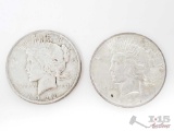 2 1922 Silver Peace Dollars