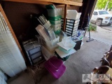 One New Plastic Chest, Assorted Plastic Toets and plastic Chests