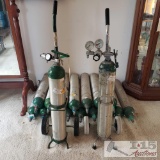 Oxygen Bottles and 2 Bottle Carts