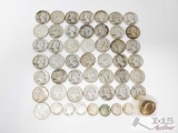 (44) Pre 1964 Quarters & (7) Pre 1964 Dimes, 263.4g