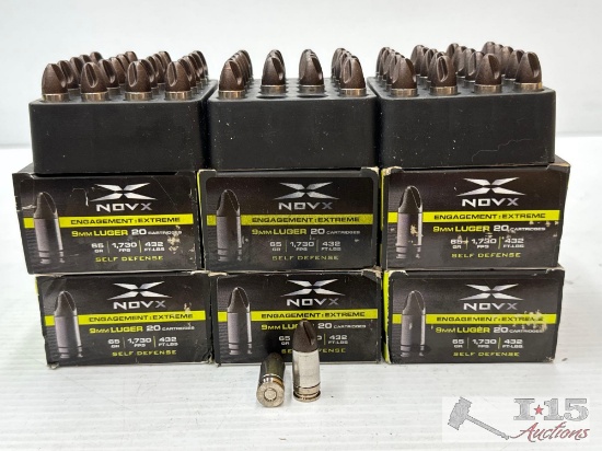 120 Rounds of 9mm Lugar Ammo