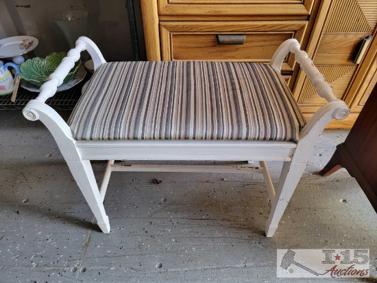 Wooden Cushioned Stool