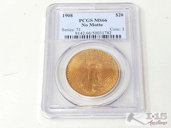 1908 $20 American Eagle Gold Coin