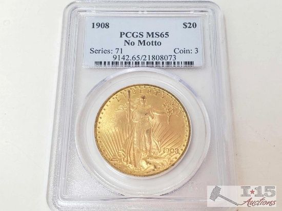 1908 $20 American Eagle Gold Coin