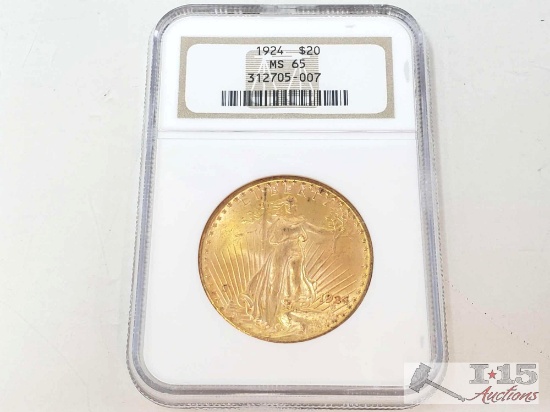 1924 $20 American Eagle Gold Coin