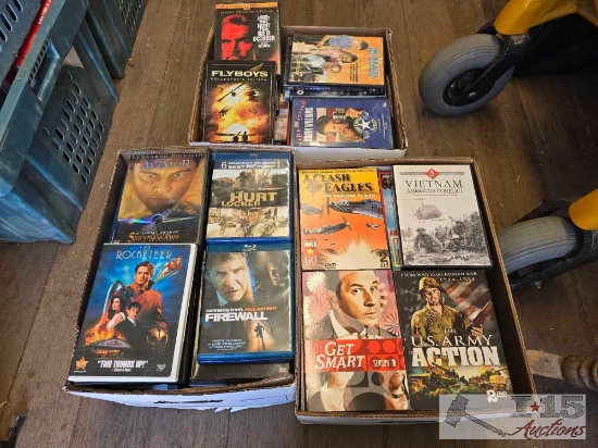 3 Boxes of DVDs