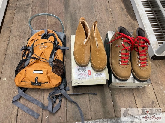Teton Backpack and (2) Pairs of Shoes