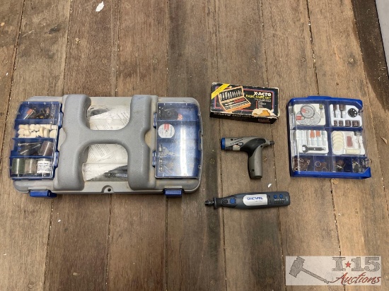 Dremel Tool Box, Accessories, Bite & Knife Set