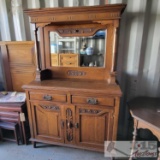 Wood Vanity with Mirror