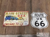 (2) Metal Signs