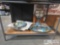 (4) Vintage Decorative Enamel Plates and Chinese Cloisonne Table Mirror
