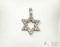 18k Star of David Diamond Pendant, 3g
