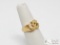18k Gold Om Meditation Symbol Ring, 5.83g