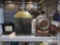Vintage Model T Radiator Bar Cabinet with Bottles and Vintage Clocks